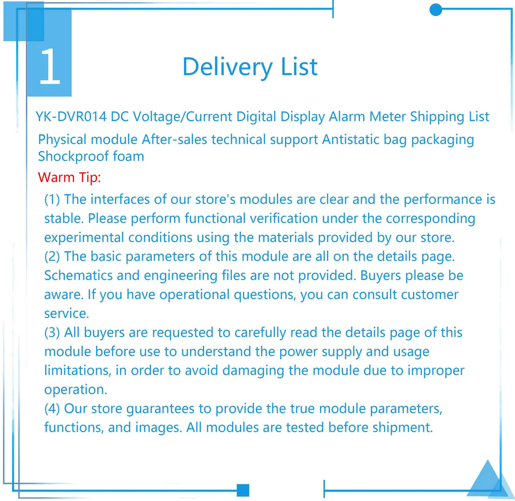 DC Digital Voltmeter Ammeter Panel Meter with Upper/Lower Limit Alarm, RS485 Modbus RTU, Relay Output Control, LED Display Kit