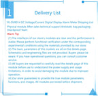 DC Digital Voltmeter Ammeter Panel Meter with Upper/Lower Limit Alarm, RS485 Modbus RTU, Relay Output Control, LED Display Kit