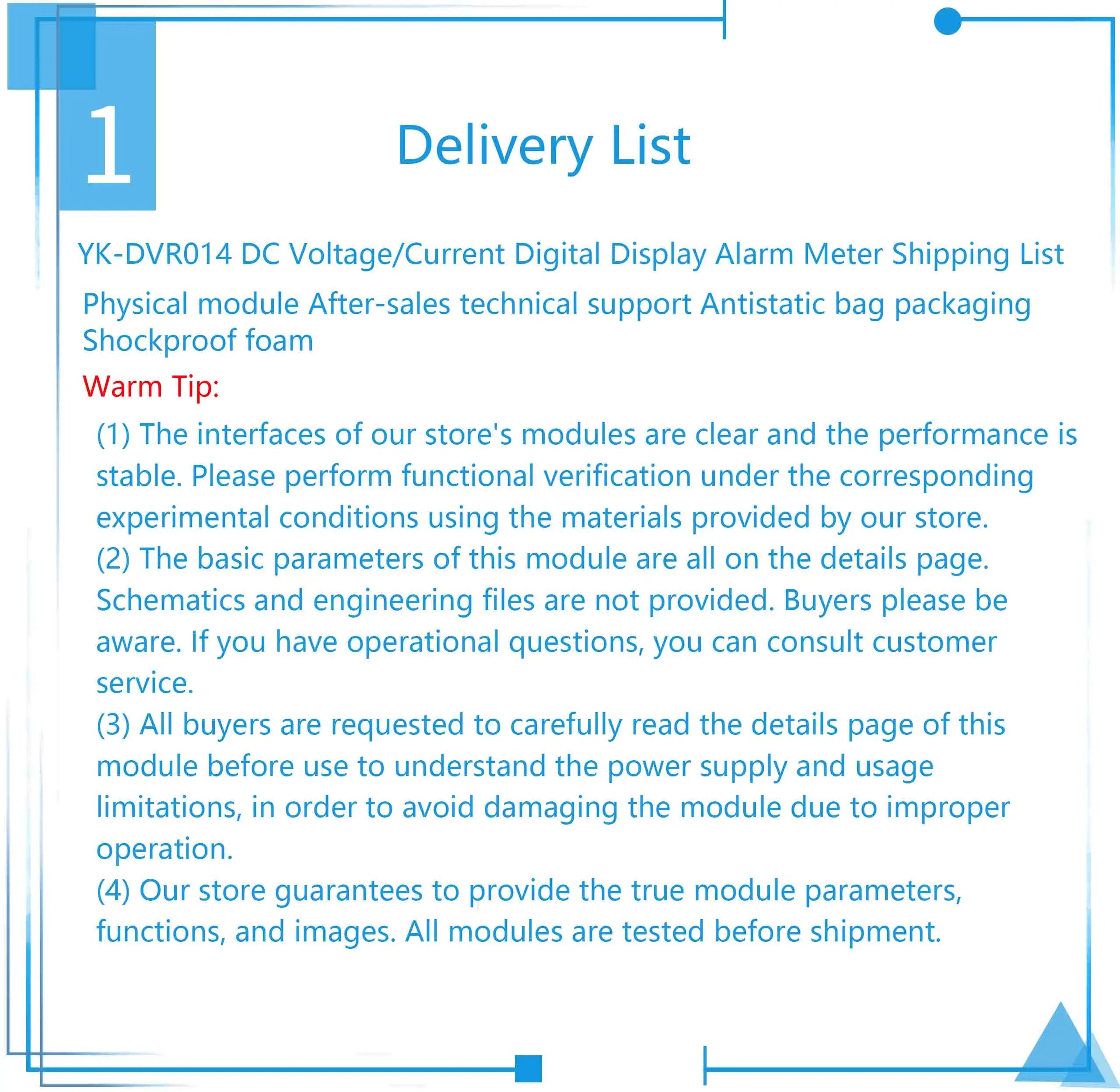 DC Digital Voltmeter Ammeter Panel Meter with Upper/Lower Limit Alarm, RS485 Modbus RTU, Relay Output Control, LED Display Kit
