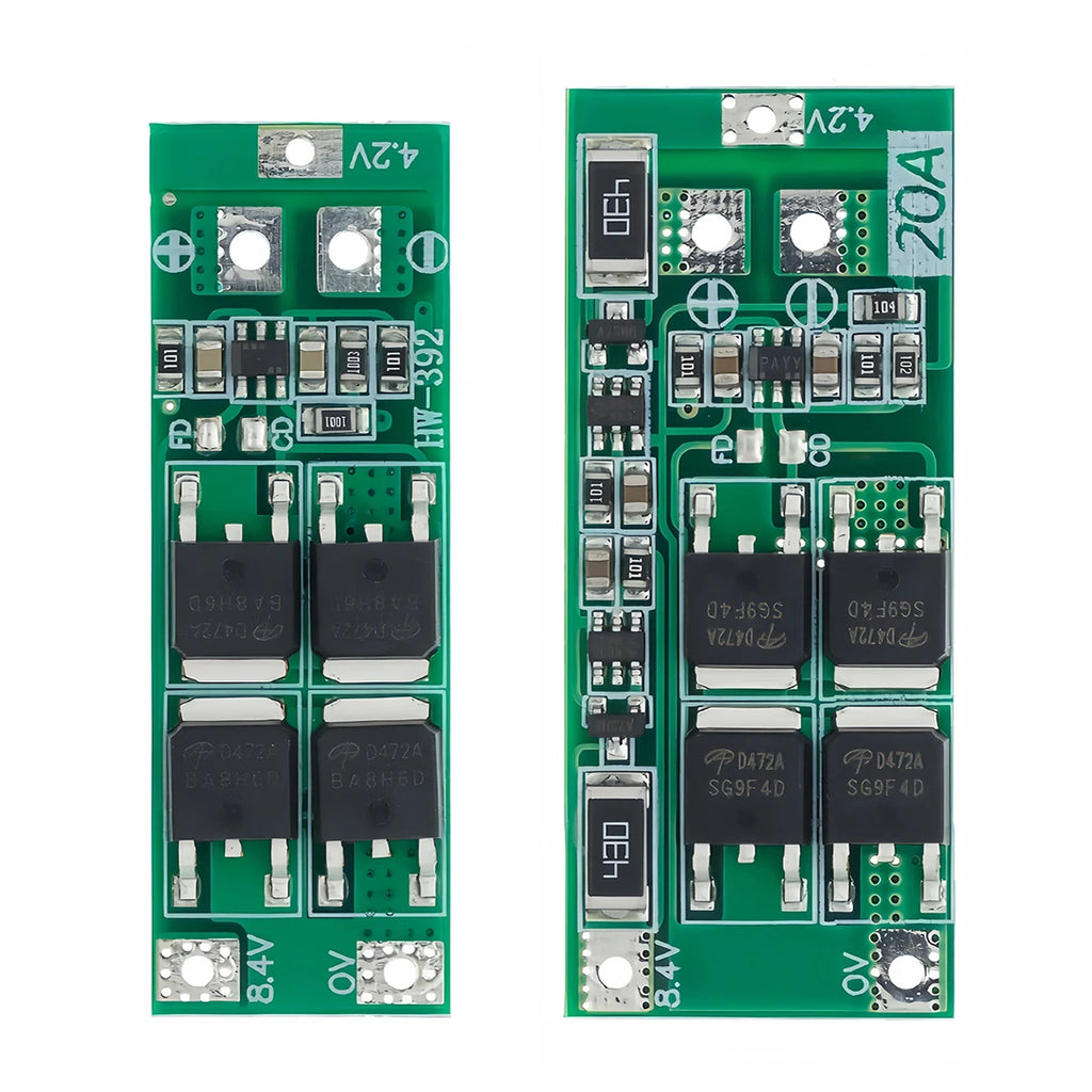 2S 20A 7.4V 8.4V 18650 Lithium Battery Charger Protection Board PCB BMS Board Balanced / Standard 20A Current Module For DIY