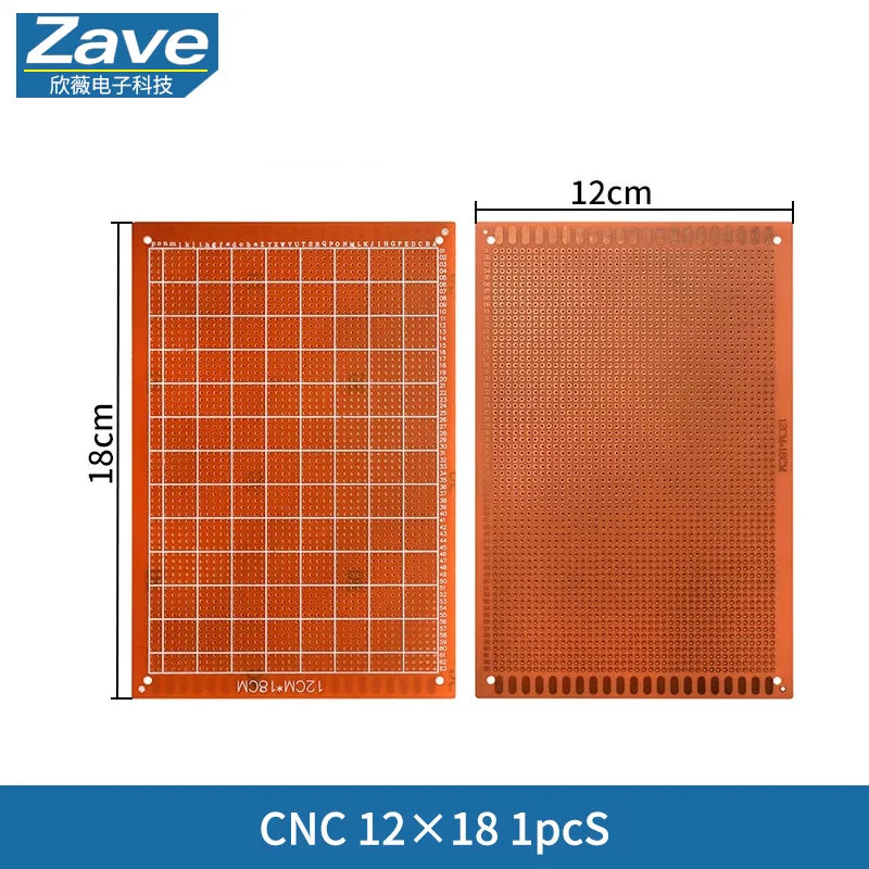 Single-sided Breadboard, Prototype Board, Perfboard, 2.54mm Pitch Bakelite Circuit Board, Sizes: 5/7/9/15cm