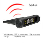 Temperature Warning Fuel Save Tire Pressure Monitoring System Solar TPMS With 4 External Sensors Car Tyre Pressure Monitor