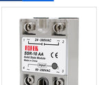 LCTC 1pcs Solid State Relay Single Phase Non-contact SSR DC To DC AC To AC DC To AC 24-380VAC 10A 25A 40A 50A 60A 80A 100A