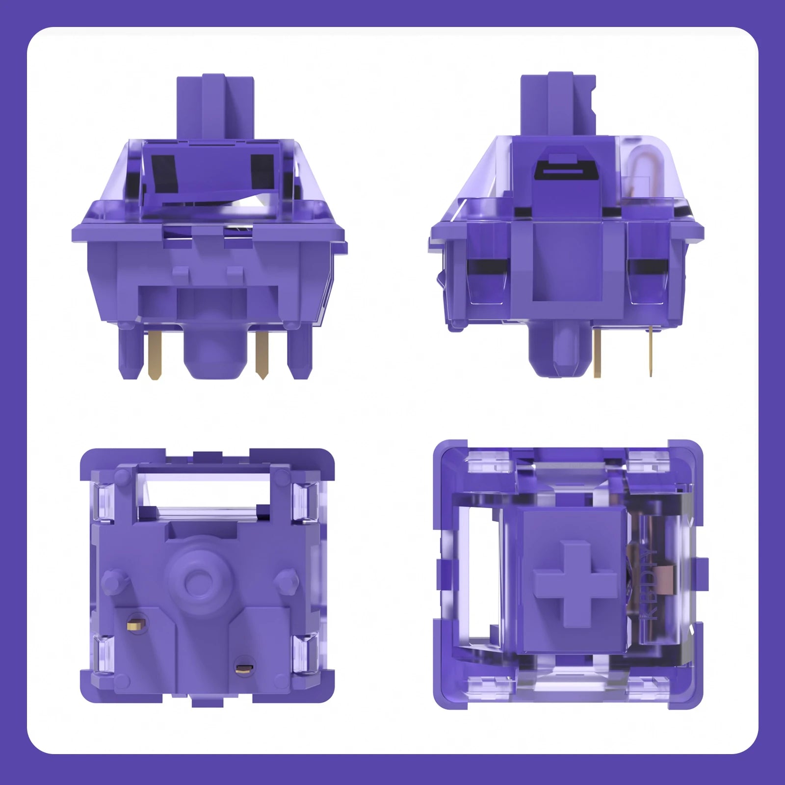 KBDiy Asura Switch Tactile MX Switches 50g for Gaming Mechanical Keyboard KIT Purple Factory Lubed Custom DIY 5Pins GMK67 Hi75