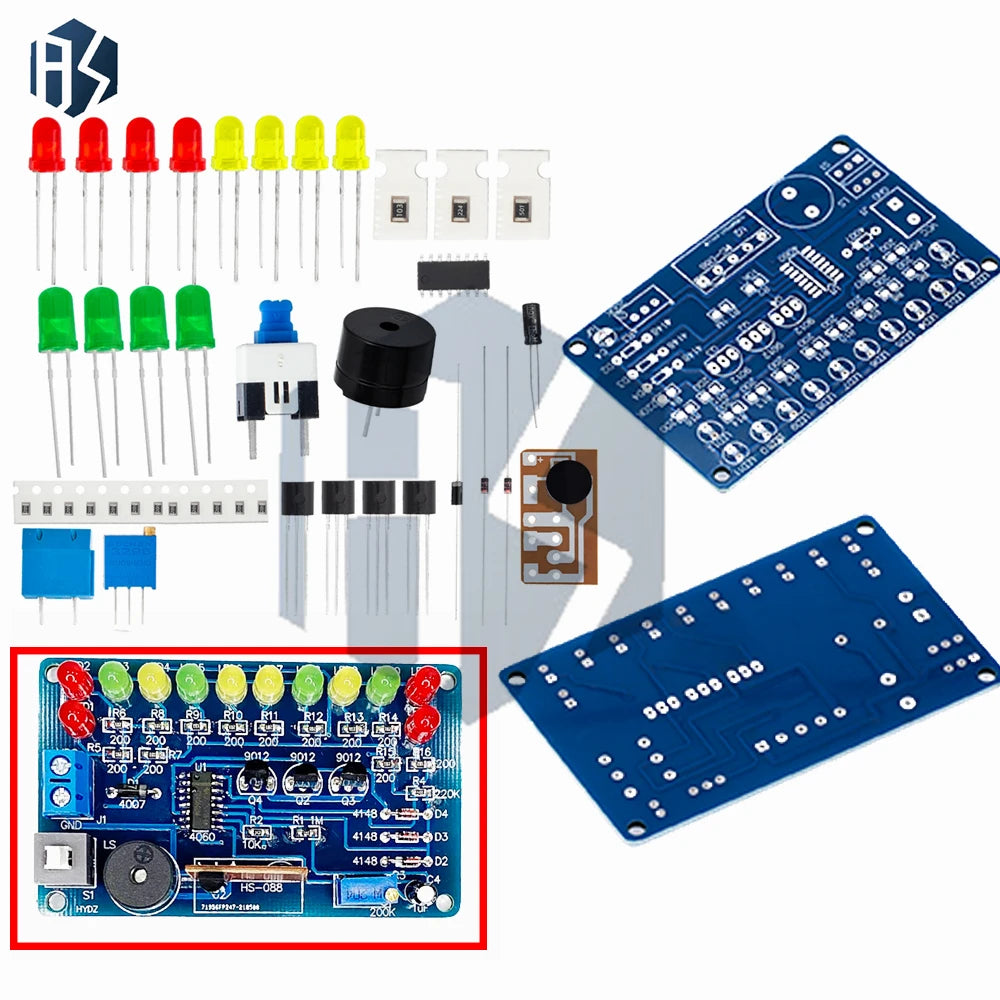 DC4.5-5V CD4060 SMT DIY Music LED Color Light Circuit Soldering Practice Module Bulk Soldering Learning Demo Kit