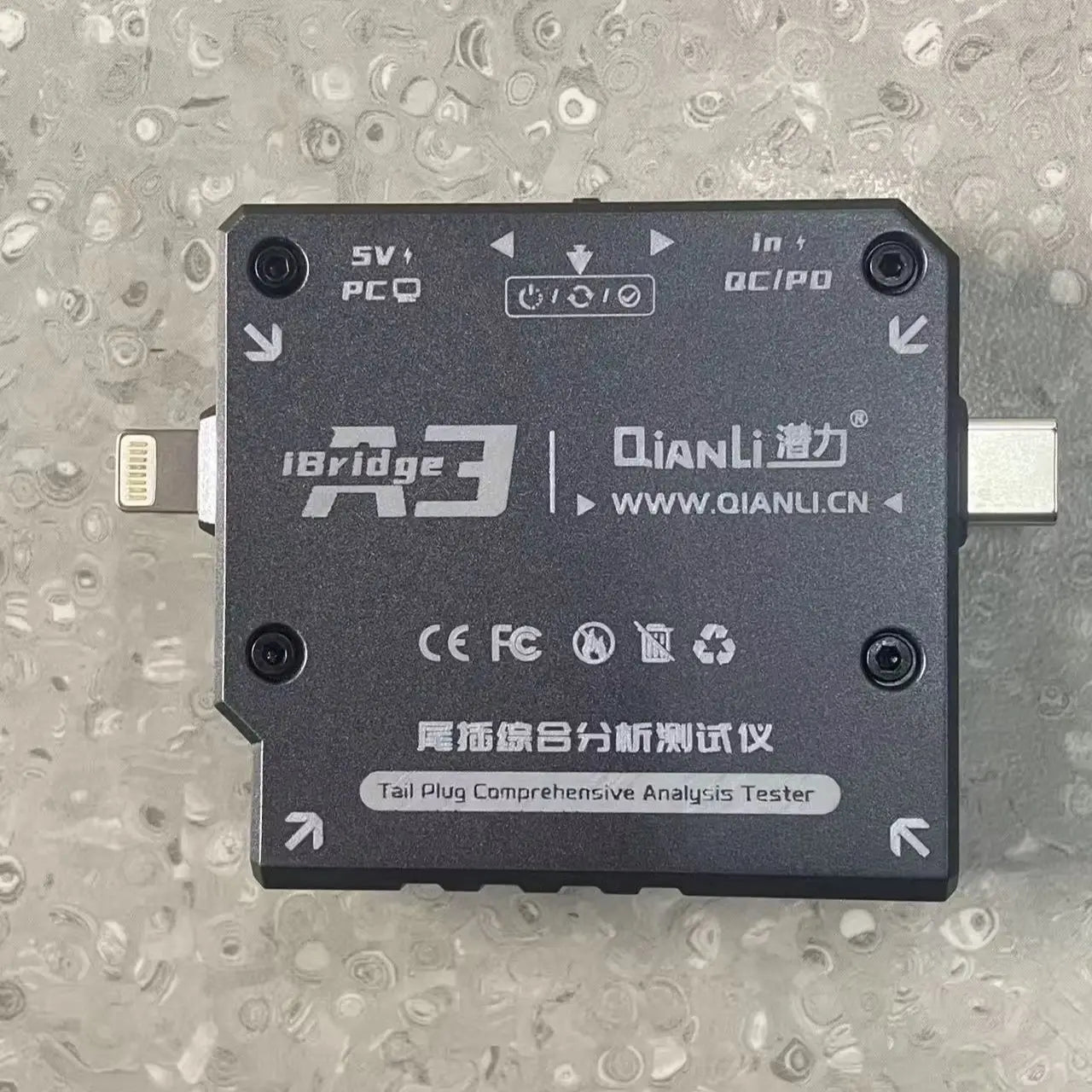 QIANLI iBridge A3 mobile phone tail plug detector Support Lightning and Type-C interface devices for IPhone HUAWEI Samsung XM