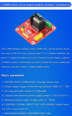 1PCS L298N Driver Board Module L298N Stepper Motor Smart Car Robot Breadboard Peltier High Power L298 DC Motor Driver