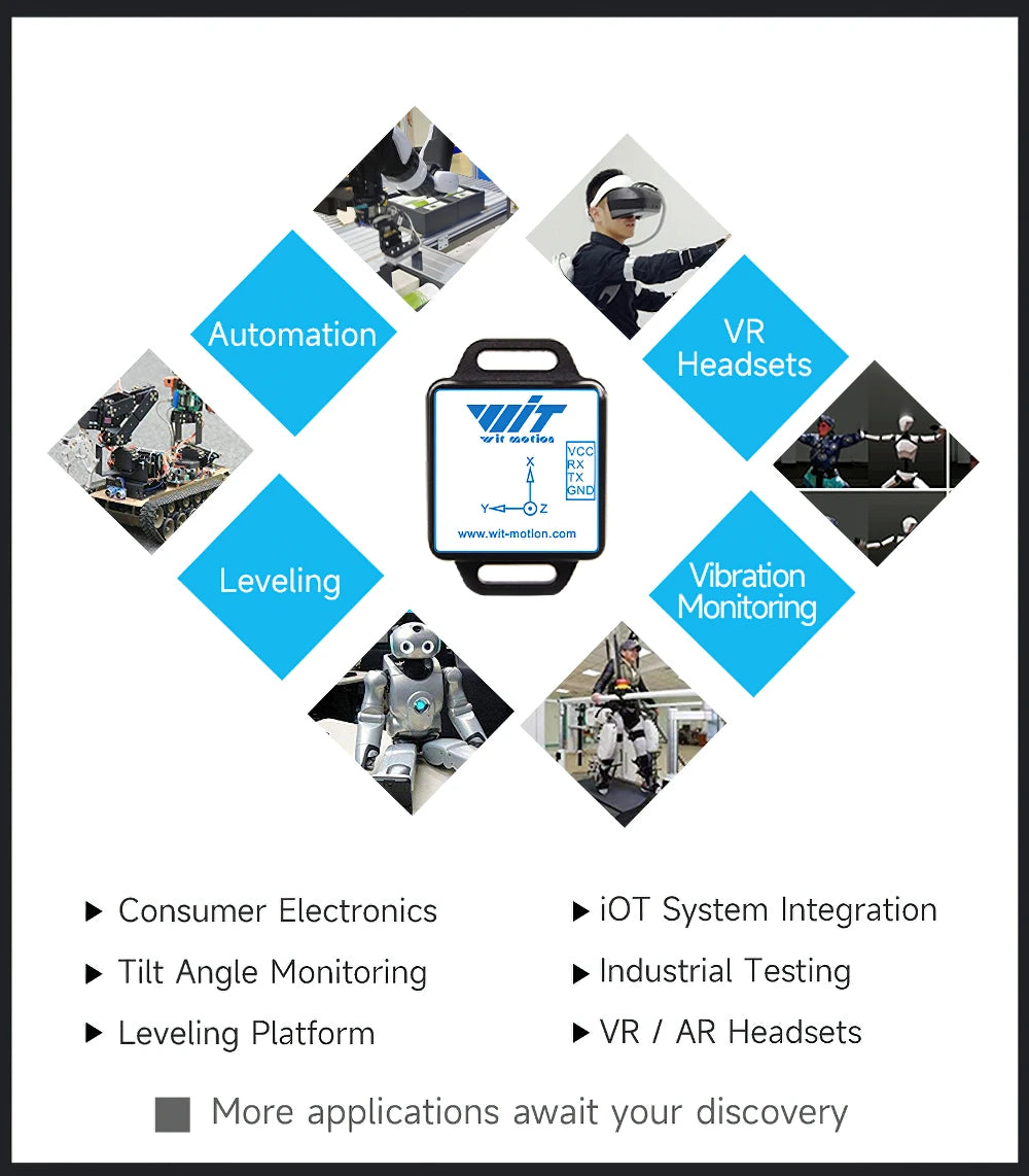 WT901C WT61PC WT61C to RS485/232/TTL 9/6 Axis IMU Sensor Tilt Angle Roll Pitch Yaw+Acceleration+Gyroscope+Magnetometer MPU9250
