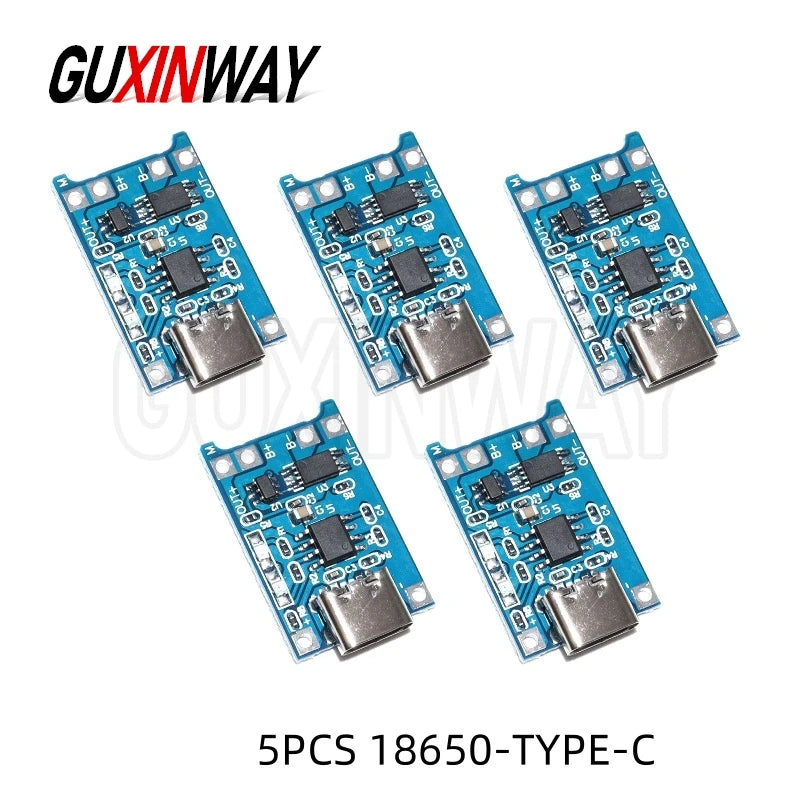 5V 1A 18650 TP4056 Micro/Type-c/Mini Lithium Battery Charger Module Charging Board With Protection Dual Functions Li-ion.