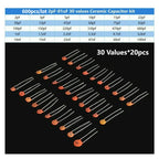 300-960pcs 50V Ceramic Capacitor Kit 2PF-0.1UF Capacitance Electronic Components Package Capacitors Assorted Samples Diy Kit