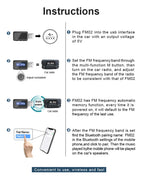 LCD Digital Car Bluetooth 5.3 Transmitter Receiver Handsfree Call Mini USB Power Car Kit Wireless Auto Audio For Car Fm Radio