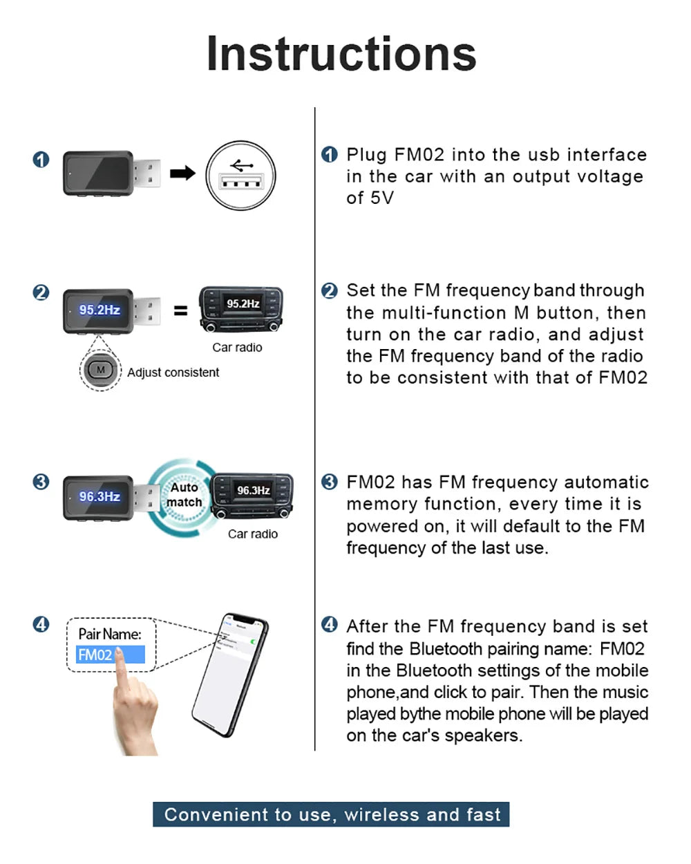 LCD Digital Car Bluetooth 5.3 Transmitter Receiver Handsfree Call Mini USB Power Car Kit Wireless Auto Audio For Car Fm Radio