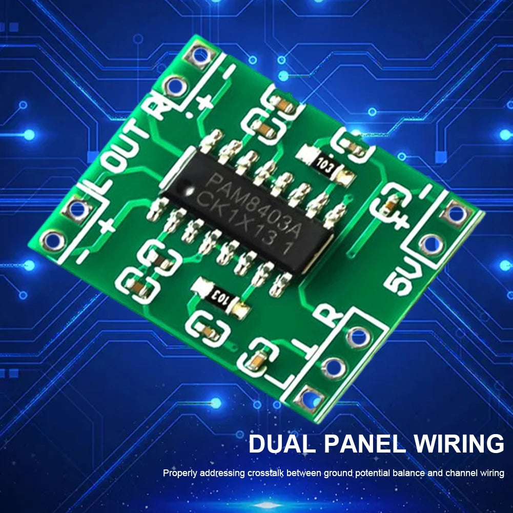 10-1pcs 2.5V-5.5V Mini PAM8403 Power Amplifier Board 2 Channels 3W Class D USB Audio Speaker Sound Amplifier Board For Arduino