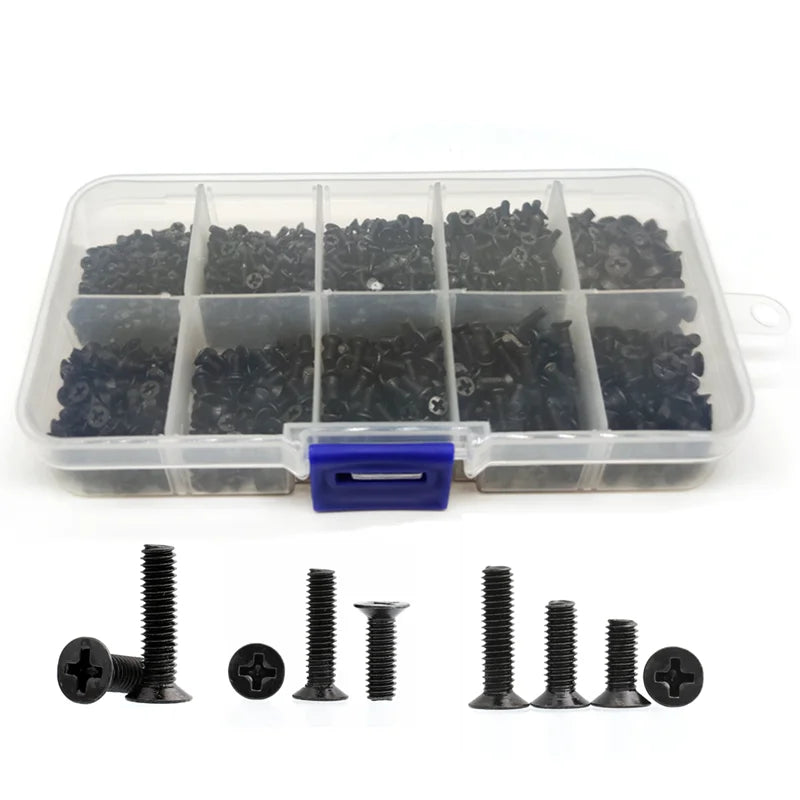 500Pcs Laptop Screws Kit M2 M2.5 M3 Flat Head Phillips, Computer & Notebook Small Screw Assortment Set