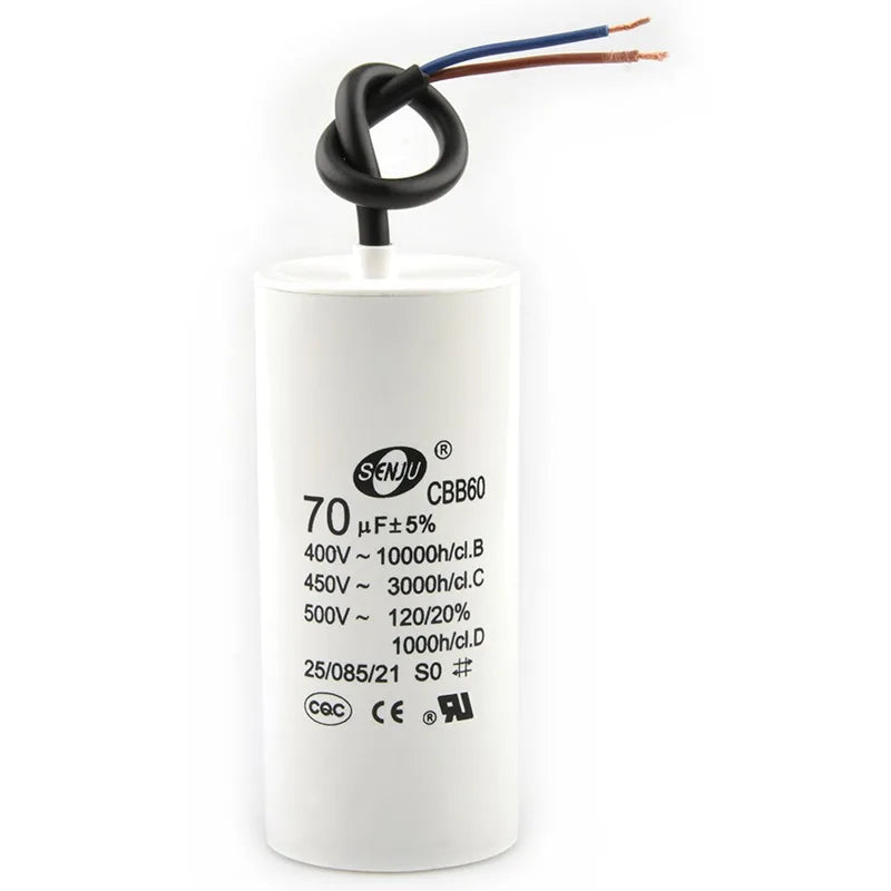 CBB60 Motor Run Start Capacitor 4UF-100UF For Washing Machine Spin Dryer Water Pump Motor Air Compressor Motor Running Capacitor