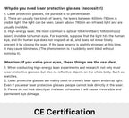 Cloudray 1064nm OD6+ Laser Safety Goggles Protective Glasses Shield Protection Eyewear For YAG DPSS Fiber Laser