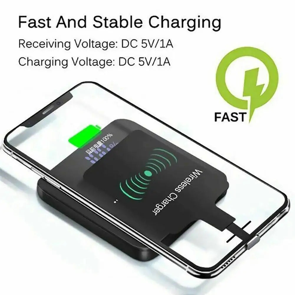 Wireless Charging Receiver for Android Forward/Reverse/Type-C Charger Patch Ultra-Thin Magnetic Charging Adapter for Phones