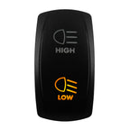 12V-24V Orange Led Rocker Switch Waterproof 20A Amber Light SPST DPDT Toggle Key for Car Boat ATV Camper Motorhome Auto Machine