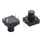 20pcs/lot 12x12mm Panel Waterproof Tact Switch 12*12*6/7/8/9/10/12mm Dustproof Switch 4Pin DIP Micro Buttons