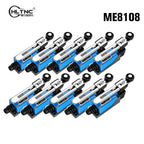 HLTNC 10PCS ME8108 250V 5A Momentary Roller Arm Type AC Mini Micro Limit Switch With 1NO 1NC For CNC Milling Laser Plasma Router