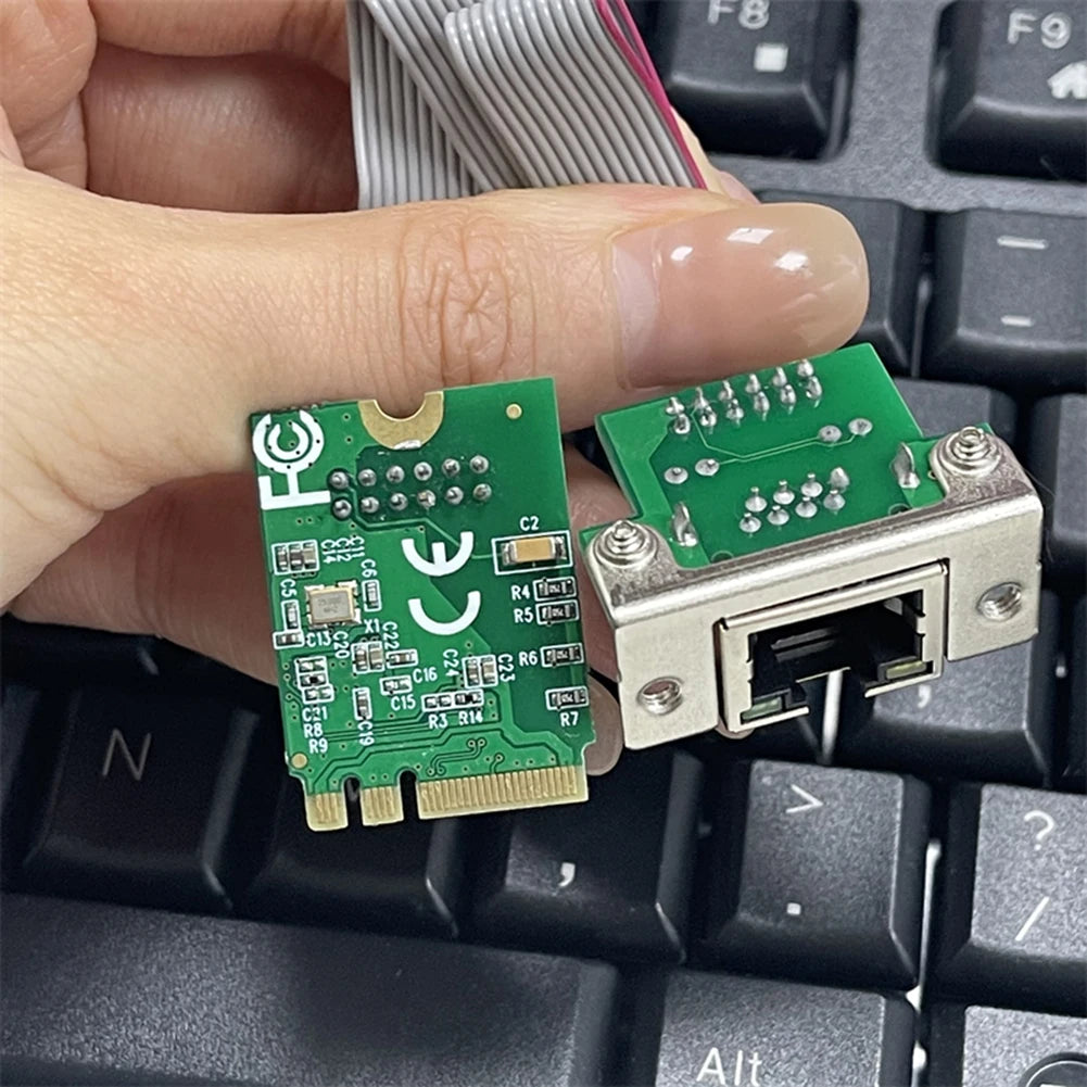 M.2 A+E KEY 2.5G Ethernet LAN Card RTL8111H Chip Single Port Network Card 10/100/1000Mbps M.2 RJ45 LAN Adapter for Windows Linux