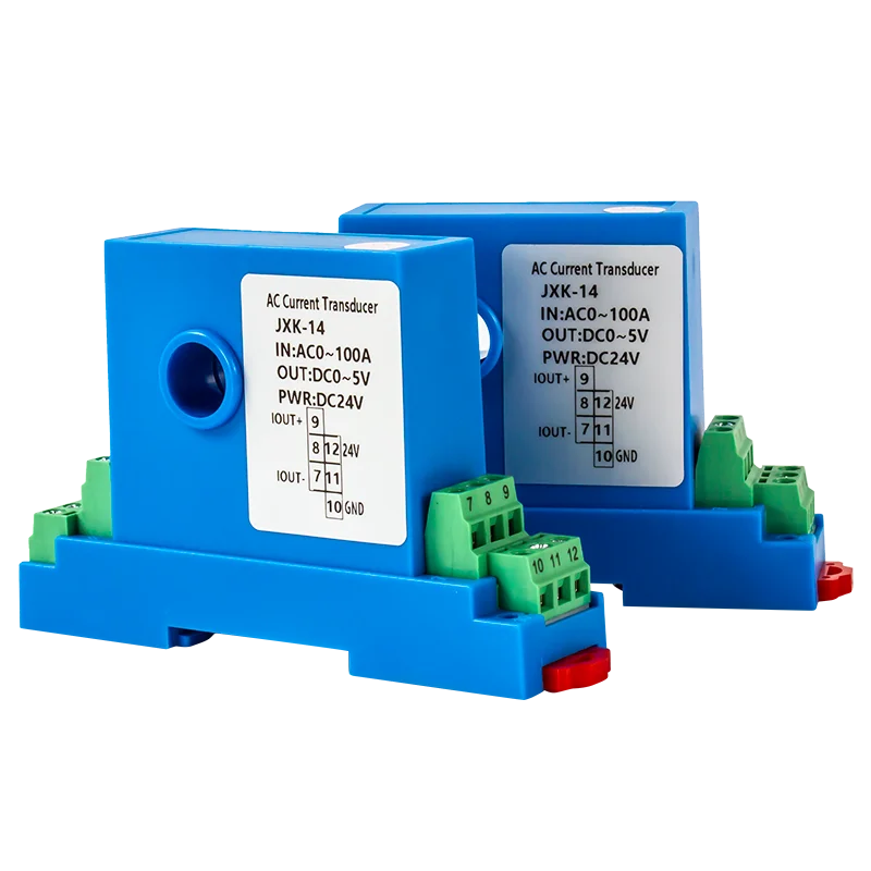AC DC Current Transmitter 1A 10A 20A 50A To 4-20mA Hall Current Sensor 4-20mA 0-10V RS485 Current Transducer Transmitter