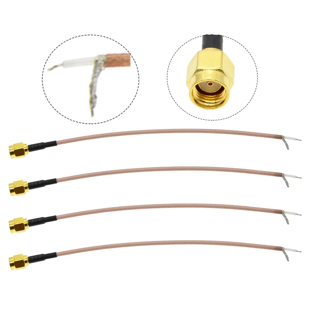 10PCS Single End SMA Female to PCB Soldering Pigtail RG316 Cable WIFI Wireless Router GPS GPRS Low Loss Jackplug Wire Connector