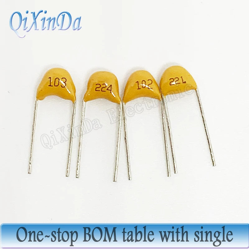 100pcs 50V monolithic ceramic capacitor 10PF ~ 10UF 22PF 47NF 220NF 1NF 4.7UF 1UF 100NF 330NF 0.1UF 102 104 105 106 103 473 334