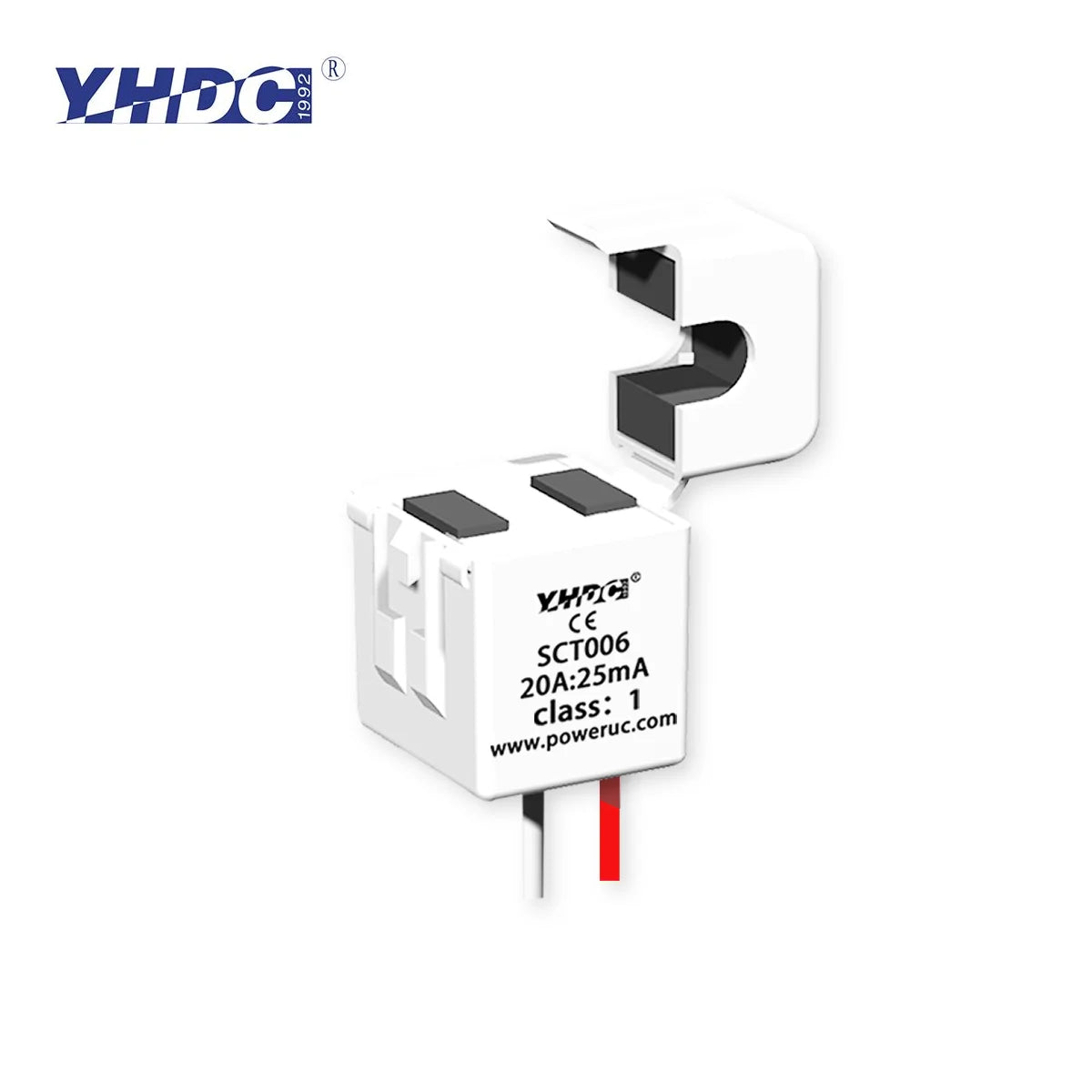 YHDC Split Core Current Transformer SCT006 Rated Input 1A/5A/10A/20A Output 1mA/2.5mA/5mA/10mA/20mA/25mA Accuracy 1%/0.5%