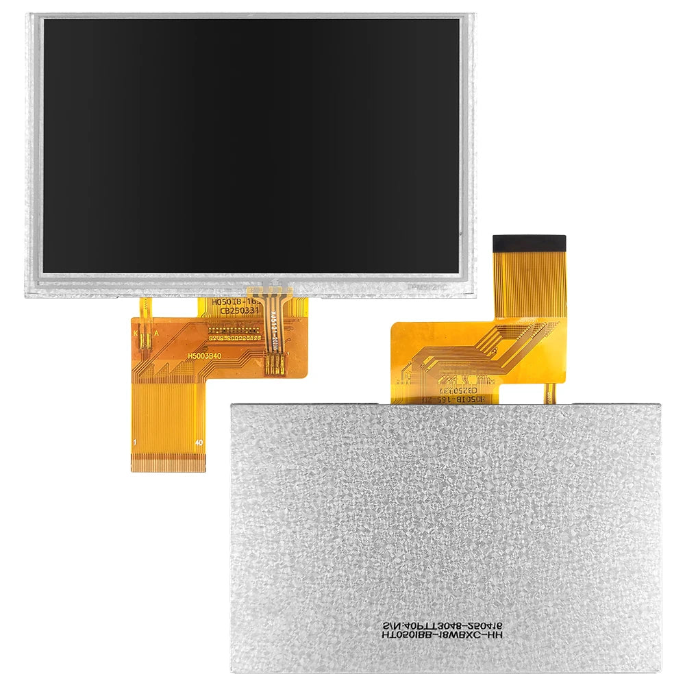 5 Inch TFT LCD Display Modules HD 800*480 RGB IPS 40Pin 3.3V ILITTEK Driver 500 Illumination Capacitive Resistance Touch Screen