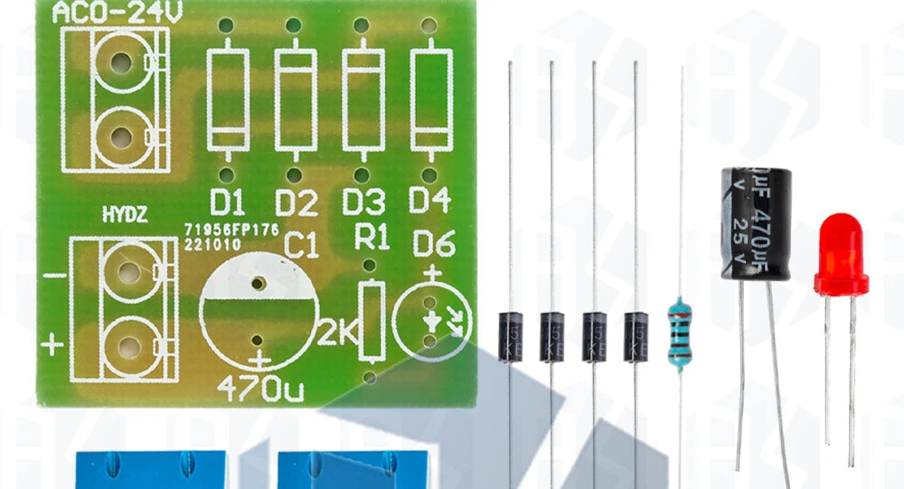 EGBO 1N4007 Bridge Rectifier AC to DC Converter Full Wave Rectifier Board Module DIY KIT