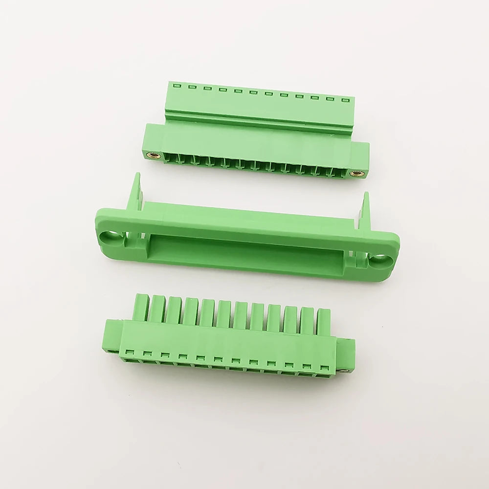 1Set 15EDGWC 3.81mm Pitch Through Wall Pluggable PCB Terminal Block Connector 2/3/4/5/6/8/9/10/12Pin Plug + Pin Header Socket