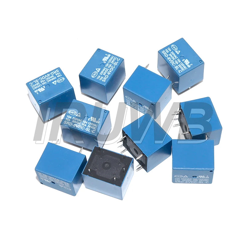 5PCS 5PINS 3V 5V 9V 6V 24V 12V Relay High-quality SRD-03VDC-SL-C SRD-05VDC-SL-C SRD-09VDC-SL-C SRD-03 05 09 06 24 12VDC-SL-C