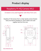 New Original Raspberry Pi High Quality HQ M12 Camera Module 12.3MP IMX477 Sensor, Support for M12-Mount Lens