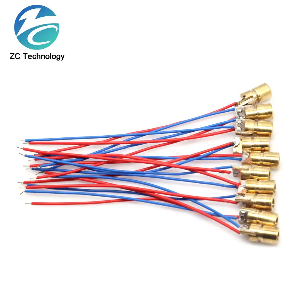 3V 5V 650nm 5mW Adjustable Laser Dot Diode Module Red Sight Copper Head Mini Laser Pointer