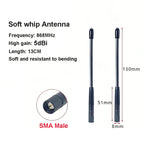 868MHz Antenna Soft Whip Lora Lorawan AV Meter Reading Module Omnidirectional 5dbi SMA Male Connector GSM 868 IOT Waterproof