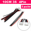 5Pcs JST-XH Balance Charger Cable 1S 2S 3S 4S 5S 6S 7S 8S 22AWG Silicone Wire 10cm Female Plug Extension Cord RC Lipo IMAX B6