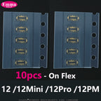 10pcs Battery FPC Connector Flex Cable For iPhone 14 15 Plus 13 12 11 Pro Max 7 6S X XR 8 Plus Clip Plug