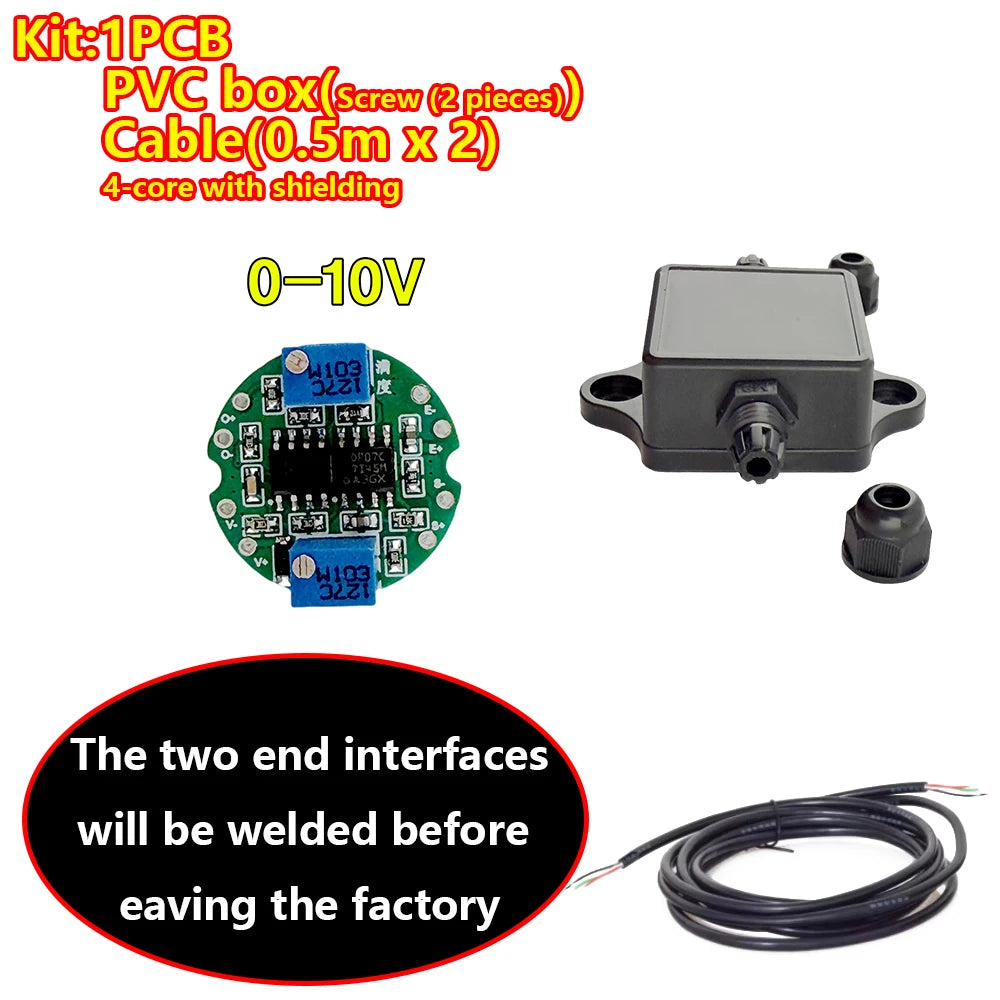 Load Cell Transmitter Amplifier Module 4-20mA 0-10V 0-5V Analog Output with Waterproof Junction Box for Weight Sensor Cell