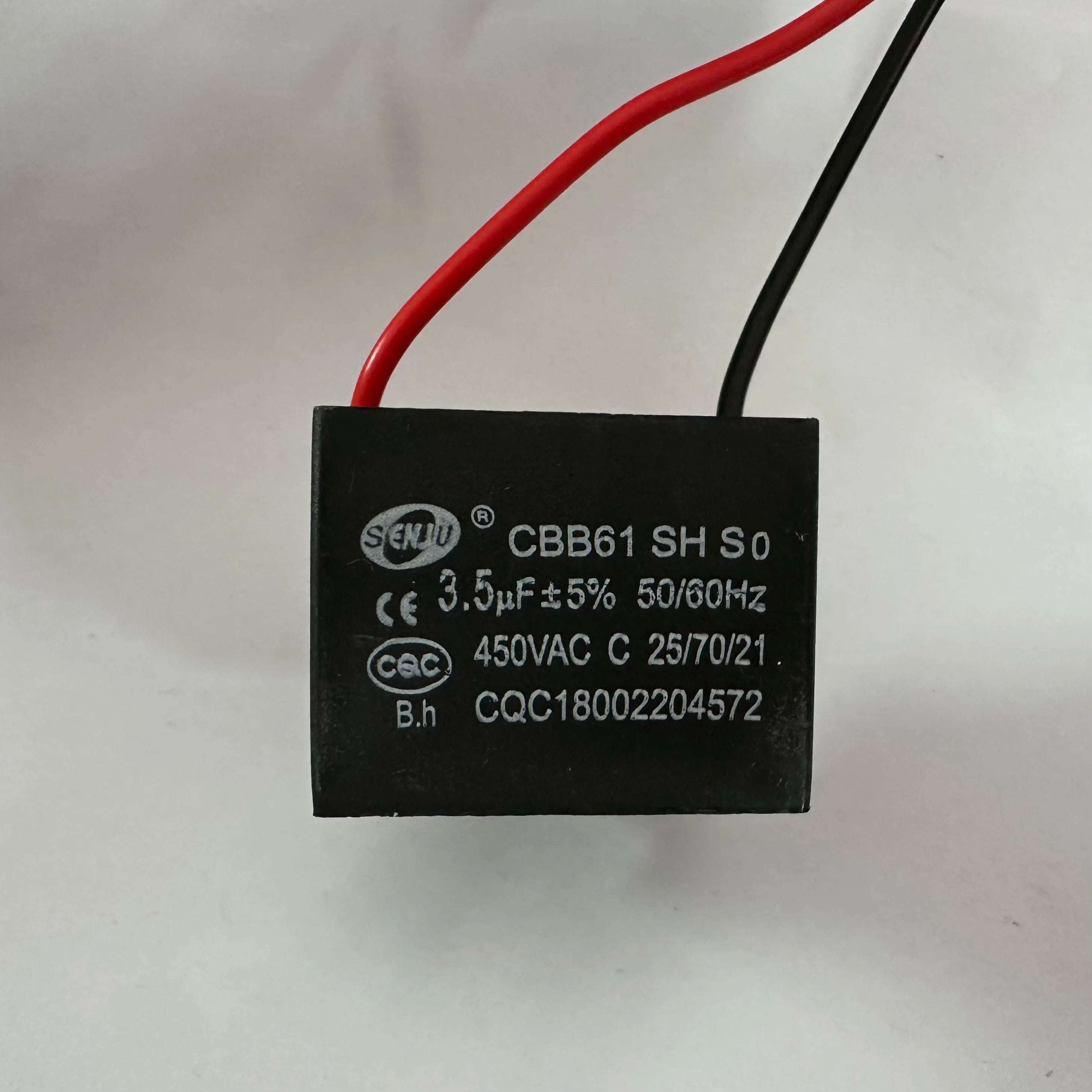 CBB61 Motor Start Capacitor 450V AC Fan Condenser1/1.2/1.5/1.8/2/2.5/3/4/5/6/8/10UF