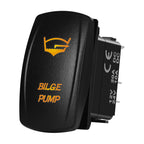Marine Boat Rocker Switch 12/24V Orange Backlit Anchor Beacon Up Down Button ON OFF/ON OFF ON Momentary Toggle Switch Waterproof