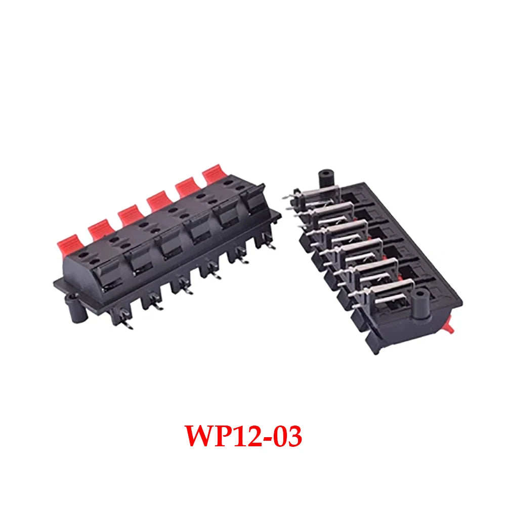1PCS  Connector Terminal 2P 4P 6P 8P 12P Push In Jack Spring Load Audio Speaker Terminals Breadboard Clips