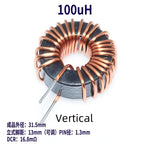 1Pcs High Current Magnetic Ring Inductor 106125-10uH 22uH 33uH 47uH 68uH 100uH Energy Storage Inductor Ring Inductor Choke Coil