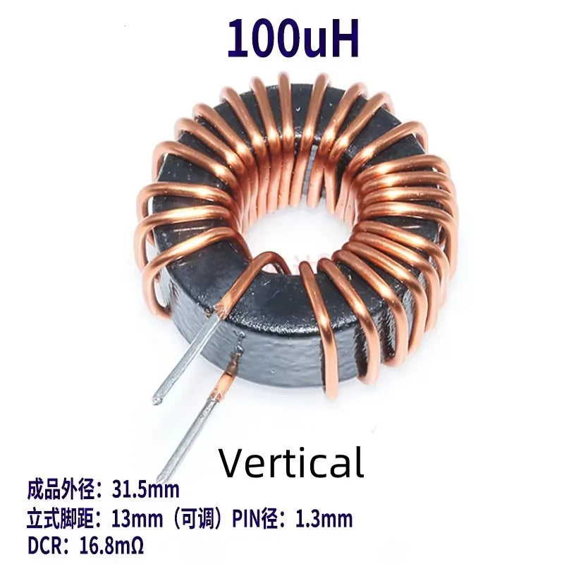 1Pcs High Current Magnetic Ring Inductor 106125-10uH 22uH 33uH 47uH 68uH 100uH Energy Storage Inductor Ring Inductor Choke Coil