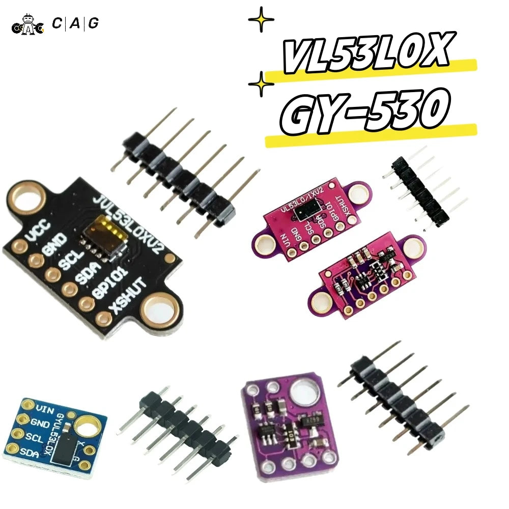VL53L0X VL53L0 Time-of-Flight (ToF) Laser Ranging Sensor Breakout 940nm GY-VL53L0XV2 Laser Distance Module I2C IIC