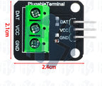 Waterproof DS18B20 Temperature Sensor Module Kit  100CM Digital Sensor Cable Stainless Steel Probe Terminal Adapter For Arduino