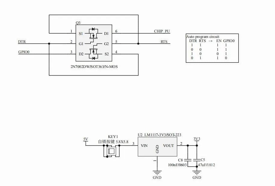 ESP8266 ESP-WROOM-32 ESP32-WROVER Development Board Test Programmer Socket Downloader for ESP-01 ESP-12F ESP-07S ESP-12S ESP32