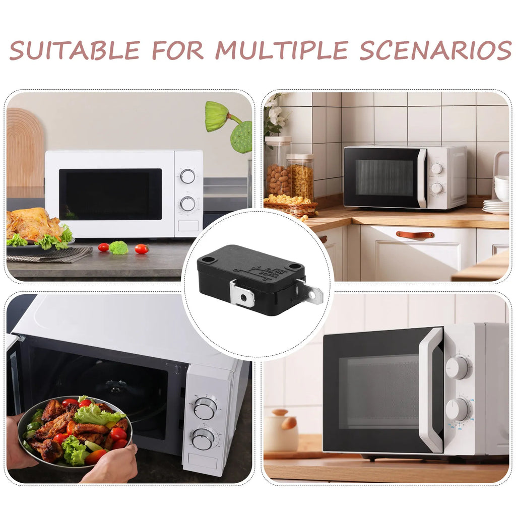 2Pcs Microwave Door Switch Universal Micro Momentary Replacement for Home Appliance Microwave Oven Fridge Washing Machine