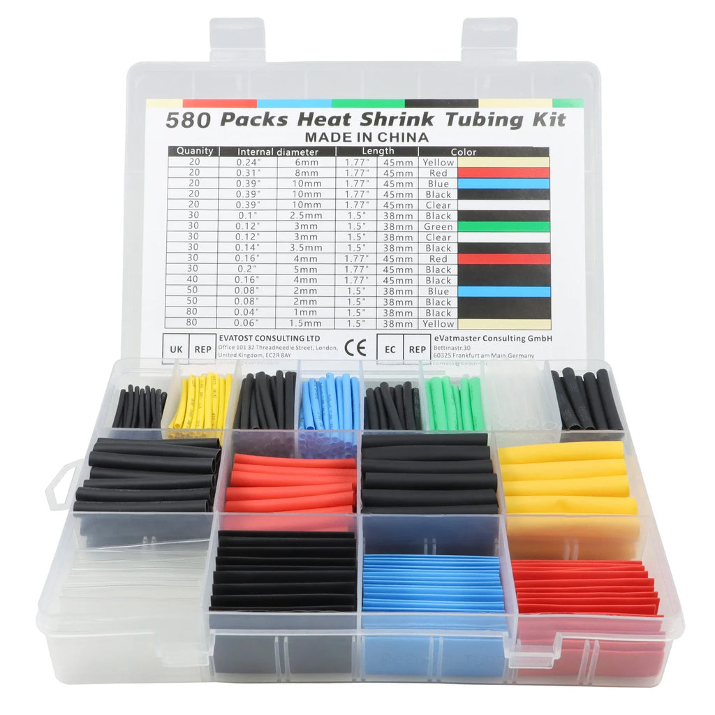WeluvFit 2:1 Heat Shrink Tubing 164-750P Eventronic Cable Wrapping Electrical Insulation Heat Shrink Wrapping Kit DIY Cable Kit