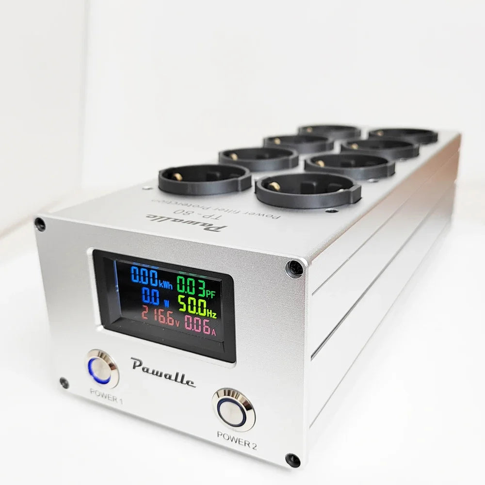 Tp80 Power Filter Socket Noise Reduction Overload Protection Voltage Display Function Audio Amplifier European Plug Board